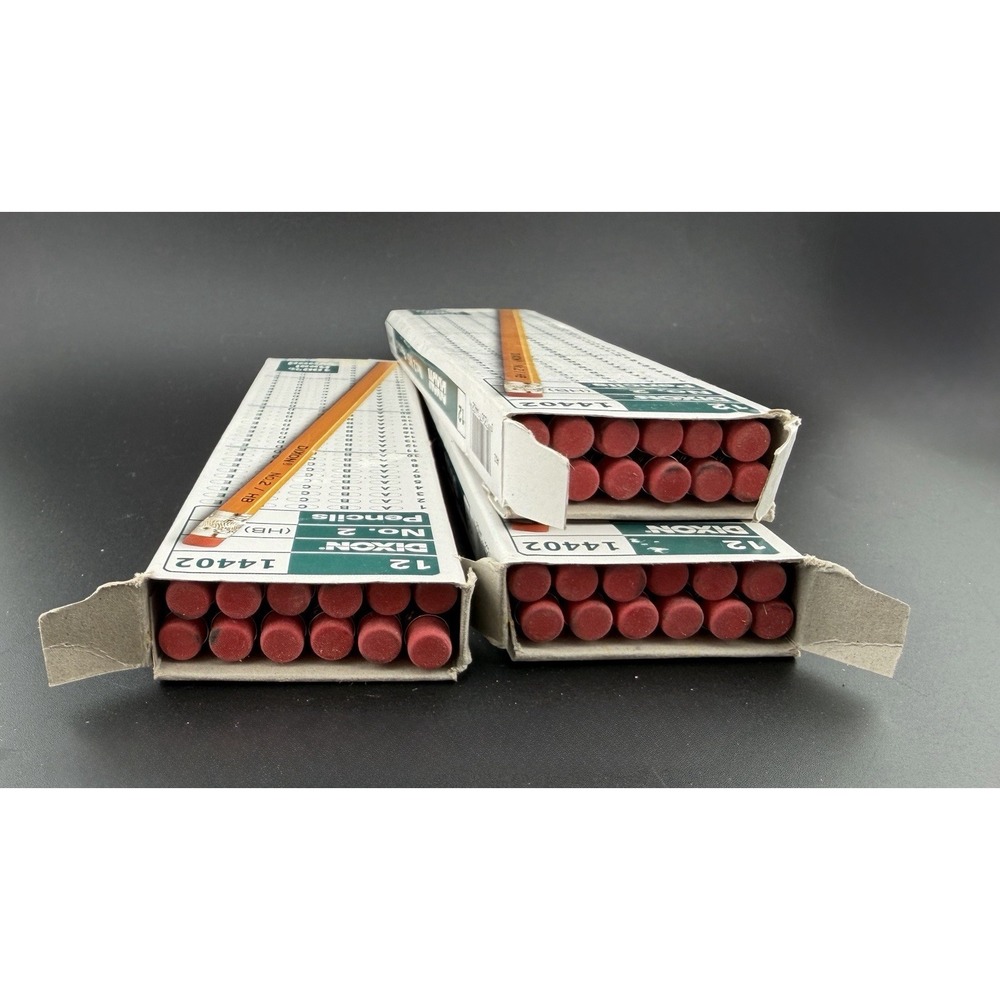NOS Dixon No. 2 - 100% Real Wood Pencils: 3 Packs of 12 #14402 - Picture 3 of 4